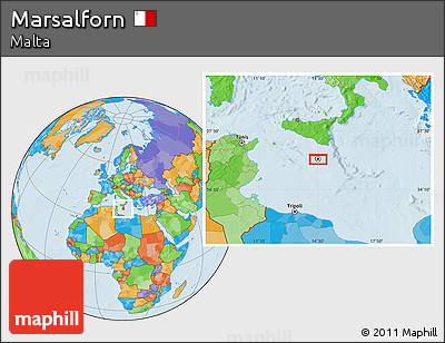 Political Location Map of Marsalforn