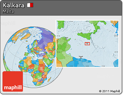 Political Location Map of Kalkara