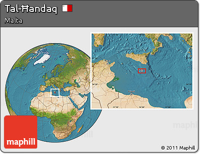 Satellite Location Map of Tal-Ħandaq