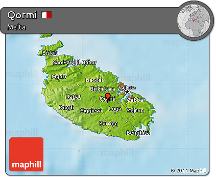 Physical Map of Qormi