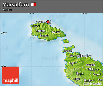 Physical Map of Marsalforn