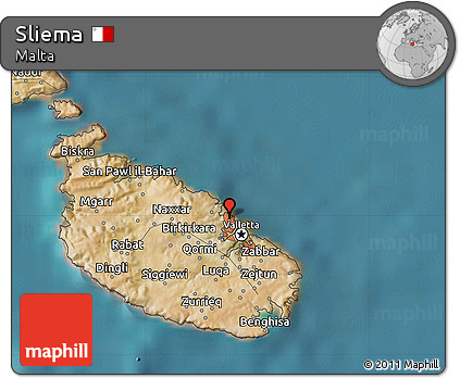 Satellite Map of Sliema