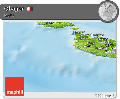 Physical Panoramic Map of Qbajjar