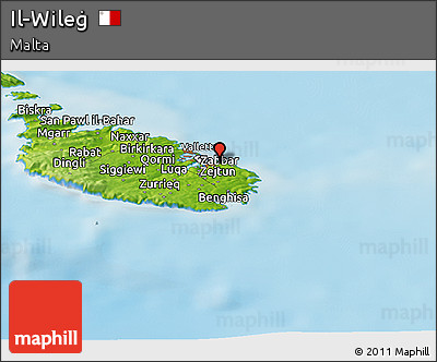 Physical Panoramic Map of Il-Wileġ