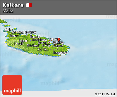 Physical Panoramic Map of Kalkara