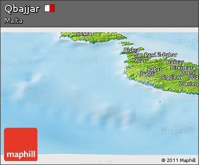 Physical Panoramic Map of Qbajjar
