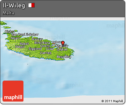 Physical Panoramic Map of Il-Wileġ
