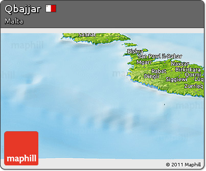 Physical Panoramic Map of Qbajjar