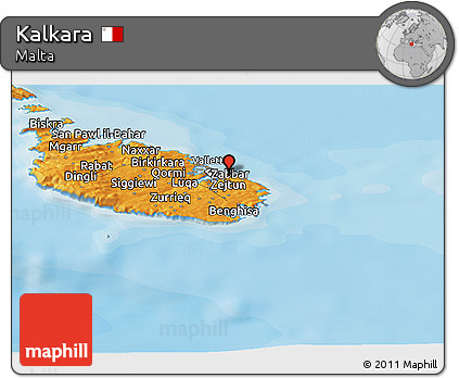 Political Panoramic Map of Kalkara