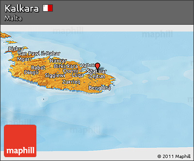 Political Panoramic Map of Kalkara