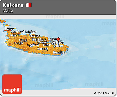 Political Panoramic Map of Kalkara