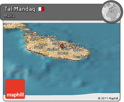 Satellite Panoramic Map of Tal-Ħandaq