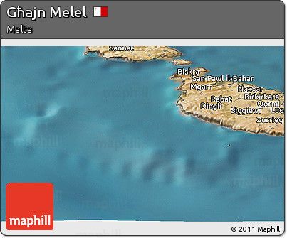 Satellite Panoramic Map of Għajn Melel