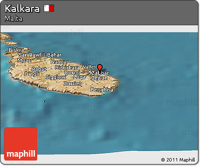Satellite Panoramic Map of Kalkara