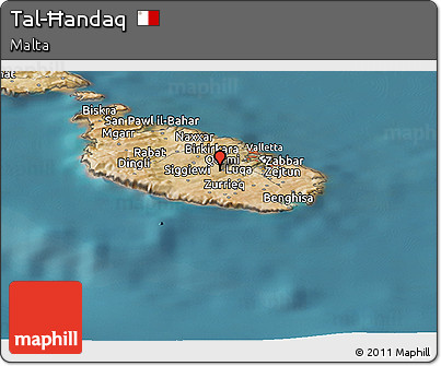 Satellite Panoramic Map of Tal-Ħandaq