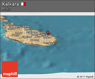 Satellite Panoramic Map of Kalkara
