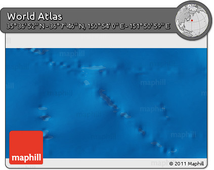Physical 3D Map of the Area around 35° 52' 19" N, 151° 22' 30" E