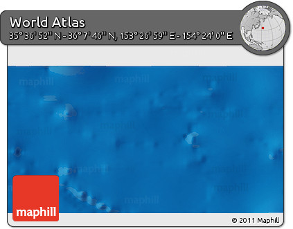 Physical 3D Map of the Area around 35° 52' 19" N, 153° 55' 30" E