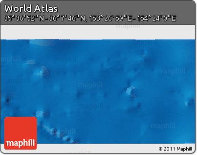 Physical 3D Map of the Area around 35° 52' 19" N, 153° 55' 30" E