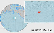 Gray Location Map of the area around 35° 52' 19" N, 155° 28' 29" W, hill shading