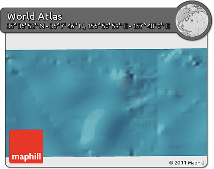 Satellite 3D Map of the Area around 35° 52' 19" N, 157° 19' 29" E