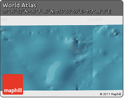 Satellite 3D Map of the Area around 35° 52' 19" N, 157° 19' 29" E