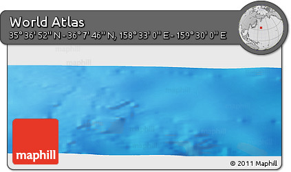 Physical Panoramic Map of the Area around 35° 52' 19" N, 159° 1' 30" E