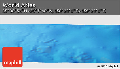 Physical Panoramic Map of the Area around 35° 52' 19" N, 159° 1' 30" E