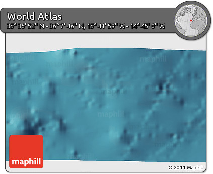 Satellite 3D Map of the Area around 35° 52' 19" N, 15° 13' 29" W