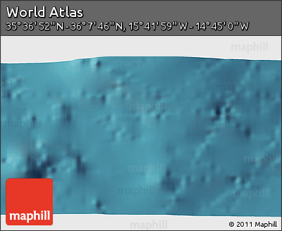 Satellite 3D Map of the Area around 35° 52' 19" N, 15° 13' 29" W
