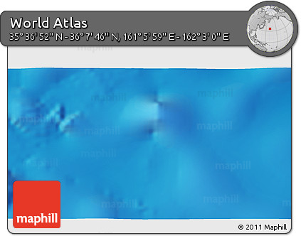 Physical 3D Map of the Area around 35° 52' 19" N, 161° 34' 29" E