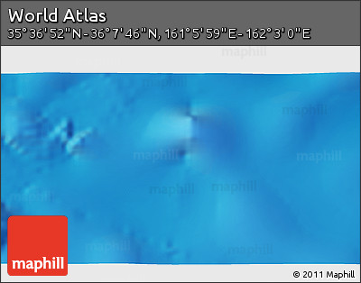 Physical 3D Map of the Area around 35° 52' 19" N, 161° 34' 29" E