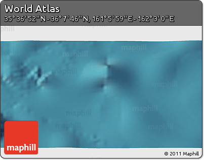 Satellite 3D Map of the Area around 35° 52' 19" N, 161° 34' 29" E