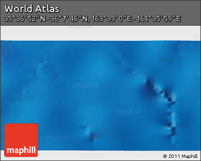 Physical 3D Map of the Area around 35° 52' 19" N, 164° 7' 30" E