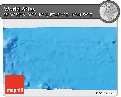 Physical 3D Map of the Area around 35° 52' 19" N, 16° 13' 30" E