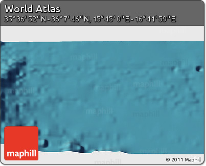 Satellite 3D Map of the Area around 35° 52' 19" N, 16° 13' 30" E
