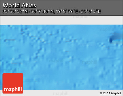 Physical 3D Map of the Area around 35° 52' 19" N, 19° 37' 30" E