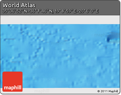 Physical 3D Map of the Area around 35° 52' 19" N, 19° 37' 30" E