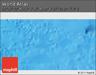Political 3D Map of the Area around 35° 52' 19" N, 19° 37' 30" E