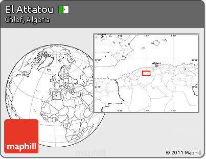 Blank Location Map of El Attatou