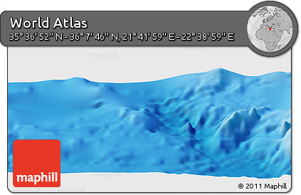 Physical Panoramic Map of the Area around 35° 52' 19" N, 22° 10' 29" E