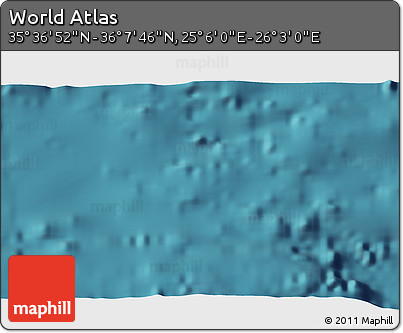 Satellite 3D Map of the Area around 35° 52' 19" N, 25° 34' 30" E