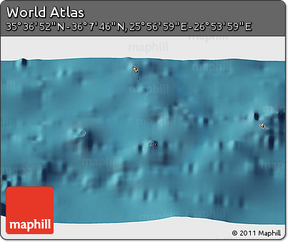 Satellite 3D Map of the Area around 35° 52' 19" N, 26° 25' 29" E