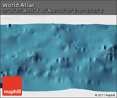 Satellite 3D Map of the Area around 35° 52' 19" N, 26° 25' 29" E