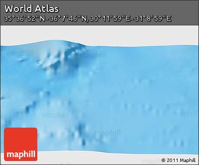 Physical 3D Map of the Area around 35° 52' 19" N, 30° 40' 29" E