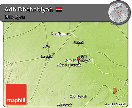 Physical 3D Map of Adh Dhahabīyah