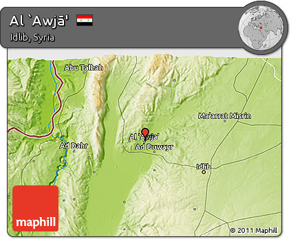 Physical 3D Map of Al `Awjā'