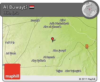 Physical 3D Map of Al Buwayţī