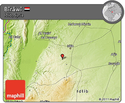 Physical 3D Map of Bīrāwī