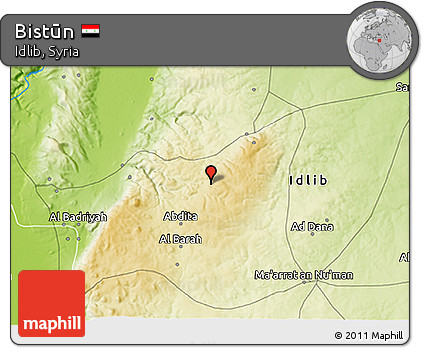 Physical 3D Map of Bistūn